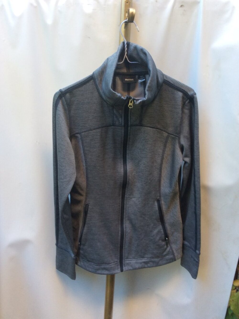 Marmot Gray Textured Full Zip Performance Jacket Size M